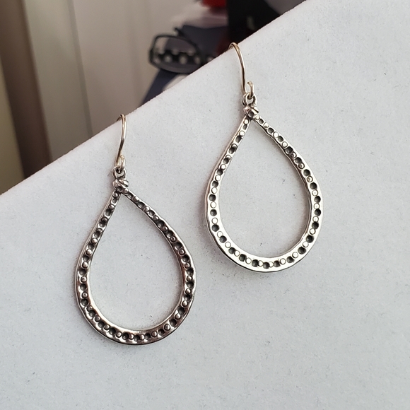Didae Sterling Teardrop Dangle Earrings 1 3/8” Long ⬇️PRICE DROP⬇️ - Picture 2 of 10